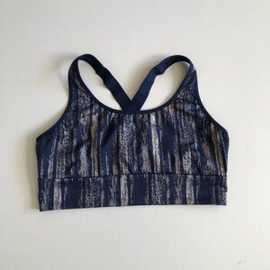 Victoria’s Secret The Player Navy and Gold Sports Bra Size L